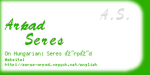 arpad seres business card